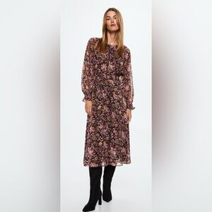 MANGO FLOWER PRINT DRESS size 0 NWT